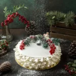 Christmas Tree Berry Pavlova cake