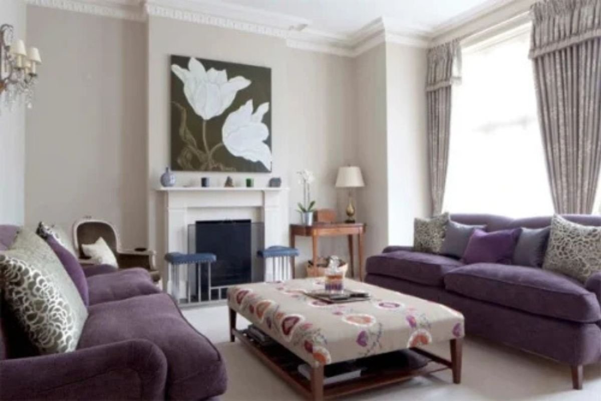purple sofa living room ideas