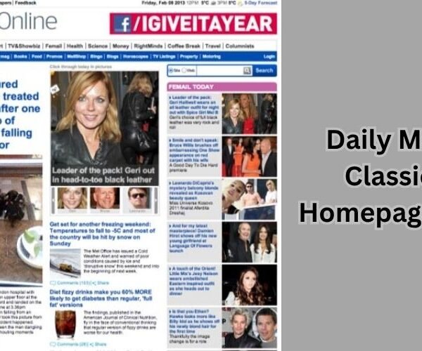 Daily Mail Classic Homepage UK
